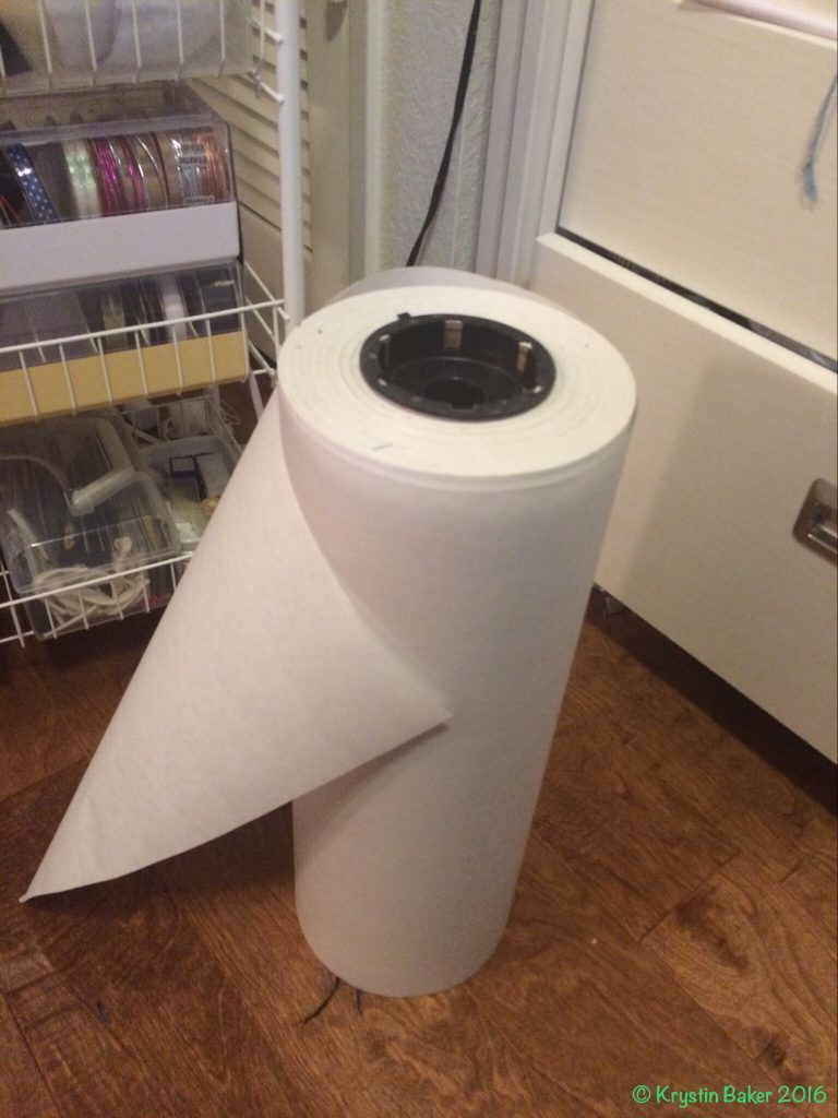 Butcher paper roll from Smart 'n Final using for drafting and tracing