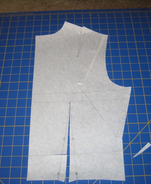 Butterick B8036 - Transferring Alterations to Back pattern