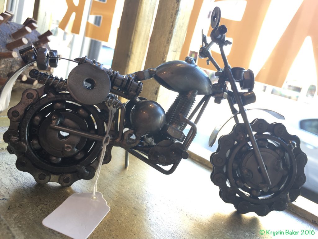 cool recycled metalwork knick-knack (motorcycle)