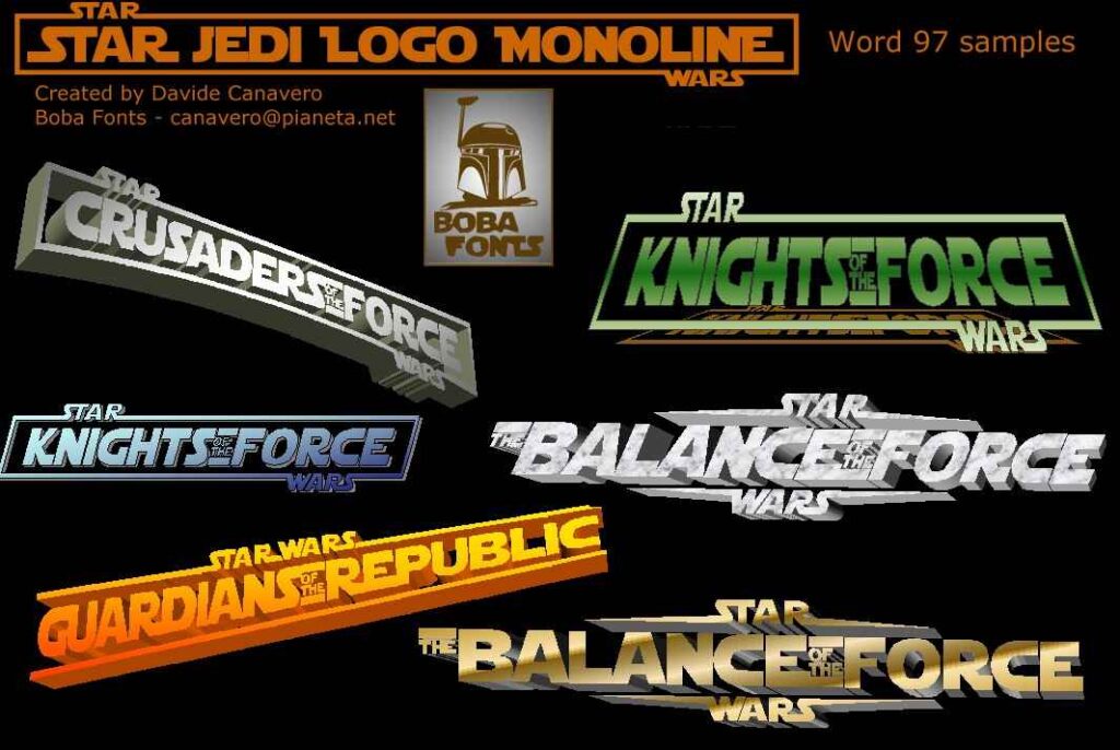 Star Wars Font Sample